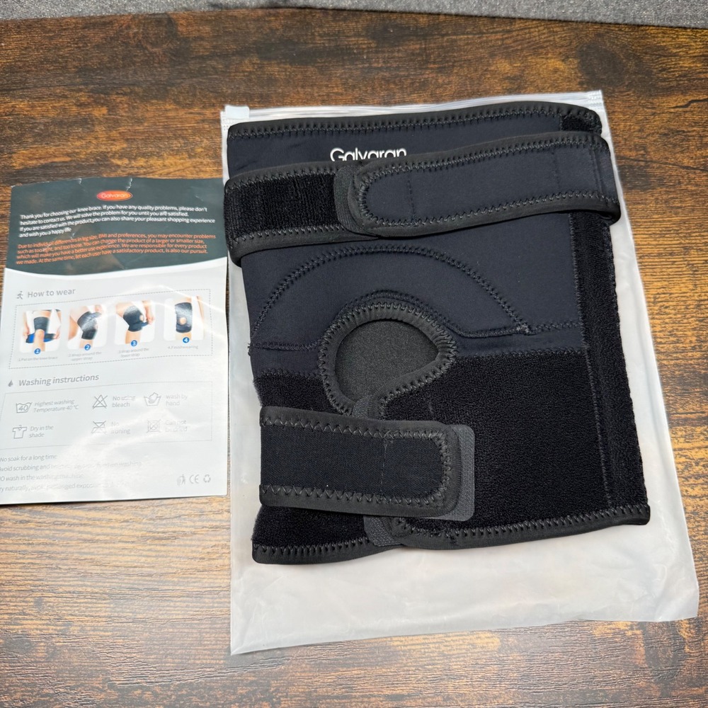 Galvaran Stabilizing‎ Knee Brace With Side Support Black Size Large